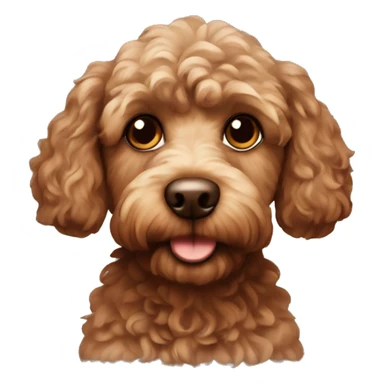 Brown cockapoo  sticker