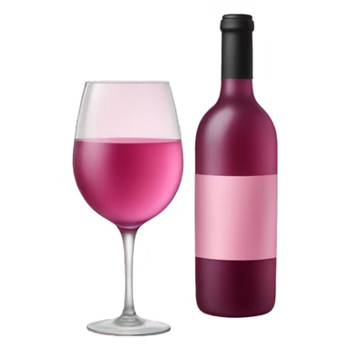 Pink soft wine sticker