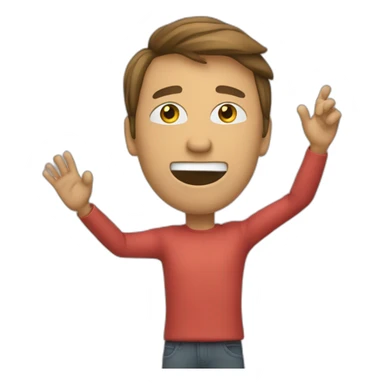 Une personne qui fait un dab sticker