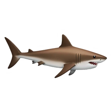 A shark that is brown in colo wihbron sticker