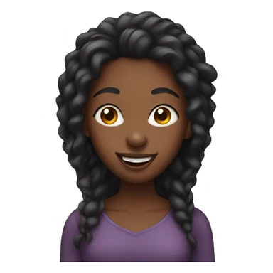 black girl with tongue out sticker