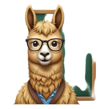 Llama teacher sticker