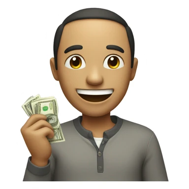 happy because of money sticker