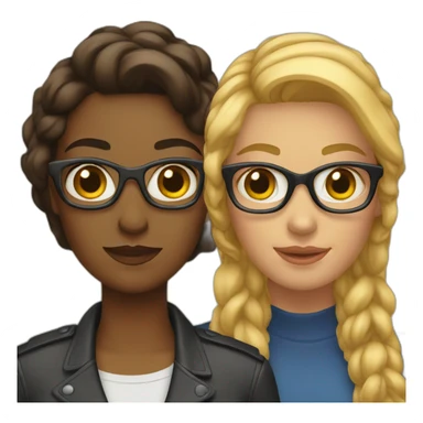 Two female podcasters sticker