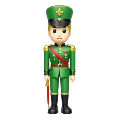 green plastic toy soldier sticker