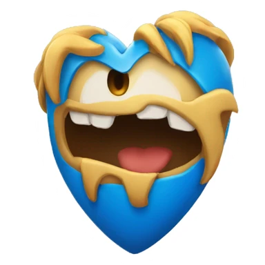 Corazón azul roto sticker