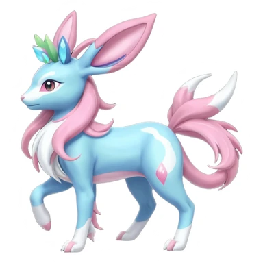 Suicune-Aurorus-Sylveon-Meganium-fusion (full body) sticker