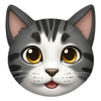 mischievous cat with black tabby hair sticker