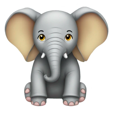 Flying elephant with hoodie  sticker