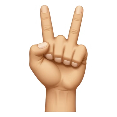 Backside of the Fist with the pointer finger knuckle up sticker