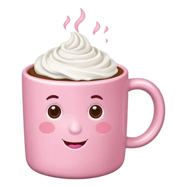 Pink food coffe sticker