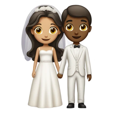 Boy and girl marry sticker