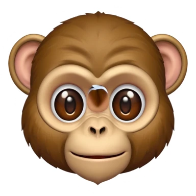 make a creepy monkey with a human face sticker