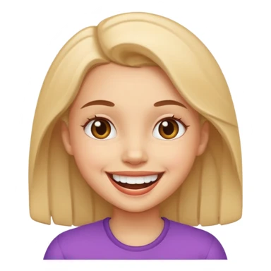 Girl with a huge smile sticker