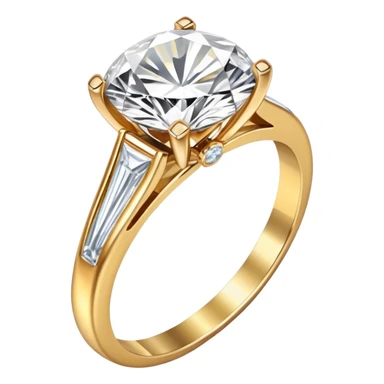 Two diamond engagement ring with a gold band sticker