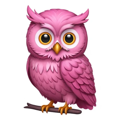 pink owl sticker