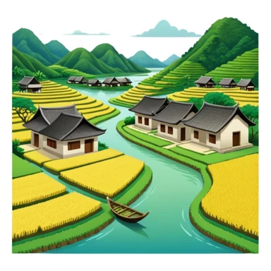 vietnamese village sticker