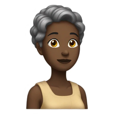 Una negrita con un paragua sticker