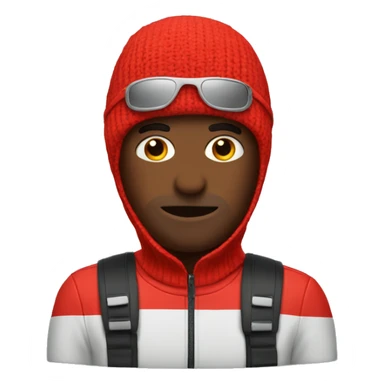 guy with red ski mask sticker