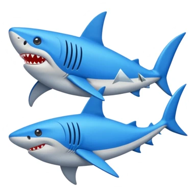 Tiburón con zapatos azules  sticker