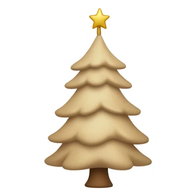 Beige christmas tree sticker