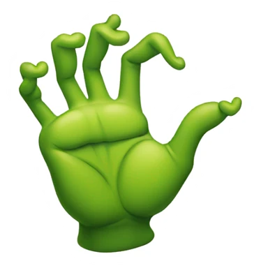 Grinch hand heart sticker