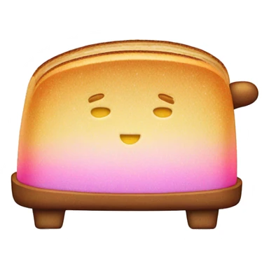 Pink ombre toaster with GLITTER and bread  sticker