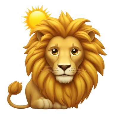 Lion and sun sticker