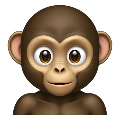 black monkey with human sticker