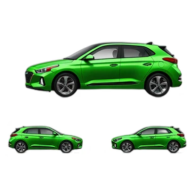 Voiture modèle i20 2024 hyundai couleur vert pin sticker