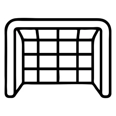Soccer goal with net sticker