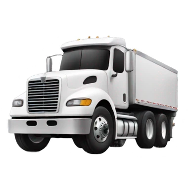 Semi truck with a mustache  sticker