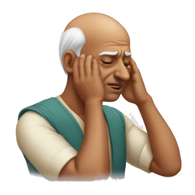 balding indian man facepalming sticker