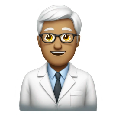 professor in white coat on phone call sticker