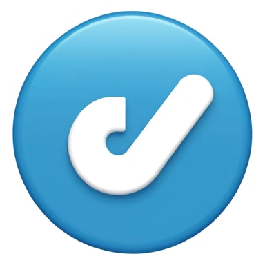 Make me an emoji thats looks like TikTok verified blue tick  sticker