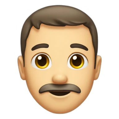 forehead close to a wall sticker