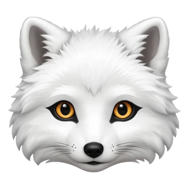 polar half body Arctic fox sticker
