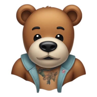 tattoos on a bear sticker