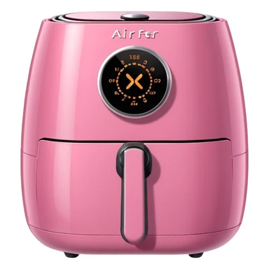 Realistic pink air fryer sticker
