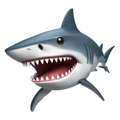 Shark with gun sticker