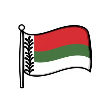 Belarus flag, hand drawn doodle style sticker