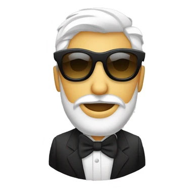 hombre blanco, cabello Negro de lado con gafas de sol pulgar arriba sticker