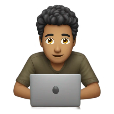 Un chico editando un video  sticker