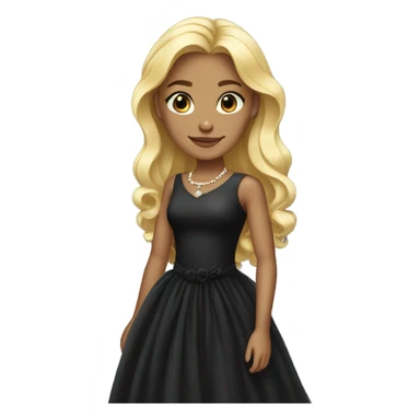 Black dress princess blonde sticker
