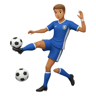 maak een manneke dat voetbalt sticker