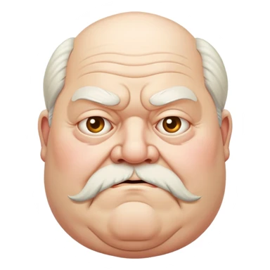 A creepy fat old man sticker