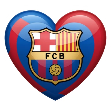 Barcelona FCB Logo in heart ❤️ sticker