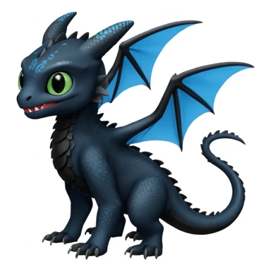 Toothless-Trico-Fakémon-hybrid-creature (full body)  sticker