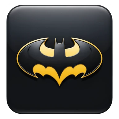 Batman logo Full black no face only logo sticker