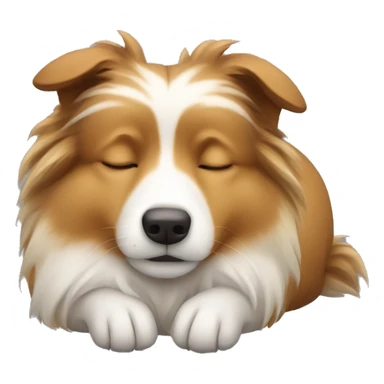 sleeping shetland sheepdog sticker